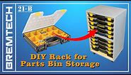[21-B] DIY Rack for Harbor Freight Plastic Parts Bin Storage