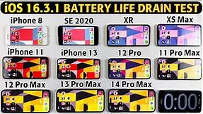 iPhone Battery Life Test in 2023 | 8,SE 2020,XR,XS Max,11,13,12 Pro,11 PM vs 12 PM vs 13 PM vs 14 PM