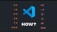 How to do this in VS Code?⏐VS Code Ligatures Tutorial