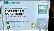 Hisense 550 sq ft portable air conditioner. Model AP55023HR1GD quick Review / Costco