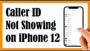 What To Do If Caller ID Is Not Working on iPhone 12