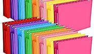 40 Pcs Hanging File Folders Extra Capacity File Folders Letter Size for Filing Cabinet Expandable File Folder Reinforced Colored Hanging Folders Organizer Expanding File Folders
