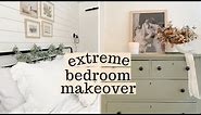 DRAMATIC MASTER BEDROOM MAKEOVER AND ROOM TOUR | Removing windows | Modern Cozy Farm House