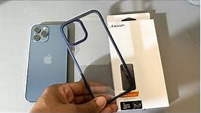 Spigen Ultra Hybrid Case For Iphone 12 Pro Max Unboxing and Review ( Navy Blue)