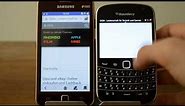 Samsung Z1 vs BlackBerry Bold 9900