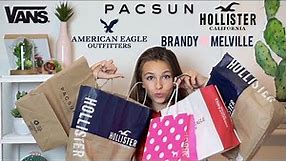 back to school clothing haul (Brandy Melville, Vans, American Eagle, Pacsun, Forever 21, PINK, Arie)
