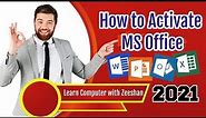 How to activate MS office 2021