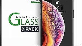 amFilm Glass Screen Protector for iPhone Xs Max (2 Pack) Tempered Glass, Easy Installation Tray