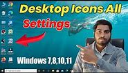 Desktop Icon Settings : Windows 7,8,10,11 | Desktop Icon size change