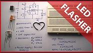 Flashing LED circuit using 555 timer - With theory & explanation