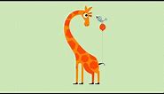 cute animal vector design !! Funny illustration !! giraffe vector