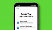 How to use a new accessibility feature called 'Personal Voice' in iOS 17