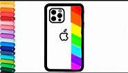 IPHONE Drawing, Painting, Coloring for Kids and Toddlers// How to Draw IPHONE Step by Step