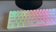 MAGEGEE TS92 60% Gaming Keyboard White..