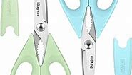 Kitchen Shears, iBayam Kitchen Scissors All Purpose Heavy Duty Meat Scissors Poultry Shears, Dishwasher Safe Food Cooking Scissors Stainless Steel Utility Scissors, 2-Pack, Light Blue, Pistachio