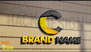 How to design letter C logo | C letter logo design in photoshop | Hack The Design