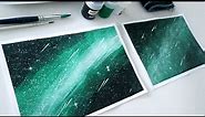 ART#24 | Màu nước Colokit - Vẽ tranh galaxy | Watercolor Tutorial | Galaxy