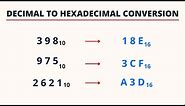 Decimal to Hexadecimal Conversion | PingPoint