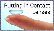 How to Insert Soft Contact Lenses