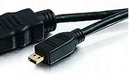 C2G HDMI Cable, High Speed HDMI Cable, Micro HDMI with Ethernet, 6.56 Feet (2 Meters), Black, Cables to Go 40313