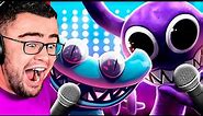 Reacting to RAINBOW FRIEND 2 Song! Cyan & Purple!