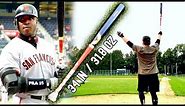 Hitting with BARRY BONDS' BAT - Sam Bat 2K1 Maple - Wood Baseball Bat Reviews