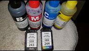 How to fill ink in your printer Canon 243 & 244