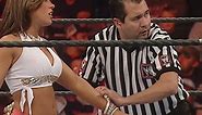 Mickie James competes with one arm tied behind her back
