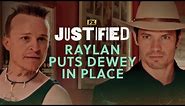 Raylan Puts Dewey in His Place - Scene | Justified | FX