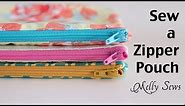 How to Sew a Zipper Pouch - Easy Beginner Sewing Project