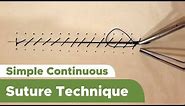 Suture Techniques and Training Series: Simple Continuous Suture (Running Suture - Baseball Stitch)