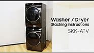 How to install the 16kg Washing Machine Stacking Kit (SKK-ATV/SA) | Samsung New Zealand