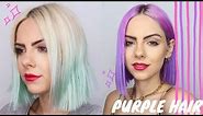 DYING MY HAIR PURPLE WITH CRAZY COLOR