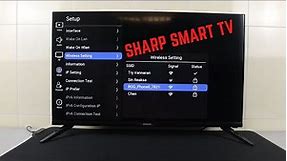 SHARP Smart TV Wi-Fi Connection Settings