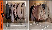 PVC Pipe Clothes Hanging Rack - DIY Strong Portable Coat Rack