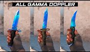 CS2 All Gamma Doppler P1 Knives - In Game showcase [4K60FPS]