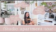 UPDATED studio apartment tour // 300 square foot (very small) apartment tour + small space decor