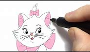 How to Draw Marie The Kitten from Disney The Aristocats
