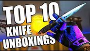 The Top 10 Most Expensive CSGO Knife Unboxing Videos!! | TDM_Heyzeus