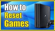 How to RESET GAMES on PS4 and DELETE GAME PROGRESS (Fast Method!)