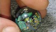 Floating Opal Jewelry Globe Pendant, Australian Andamooka Matrix Opal, AM 20G-555