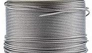 T316-Stainless Steel 1/8'' Aircraft Wire Rope for Cable Railing Kit,Marine Grade (400 FT)