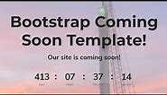 Bootstrap Coming Soon Template - Free HTML Website Templates