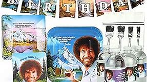 Bob Ross Party Supplies (Standard) Classic Happy Birthday Decorations, Graduation, Retirement, Art Party, 66 Piece Set, by Prime Party