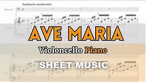 Bach/Gounod - Ave Maria | Cello and Piano (Sheet Music/Full Score)