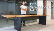 Building a Giant 12' Live Edge Conference Table // Woodworking