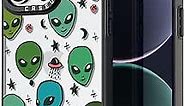 Compatible for iPhone 14 Pro Max Case Cute Aesthetic - Durable Fashion Funny Phone Case - Alien Pattern Print Soft Shockproof Cover 6.7" Black