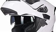 ILM Motorcycle Dual Visor Flip up Modular Full Face Helmet DOT 6 Colors Model 902