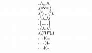 Jumping Cat Copy and Paste Text Art