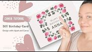 How to make a birthday card | Birthday card ideas using clipart and Canva